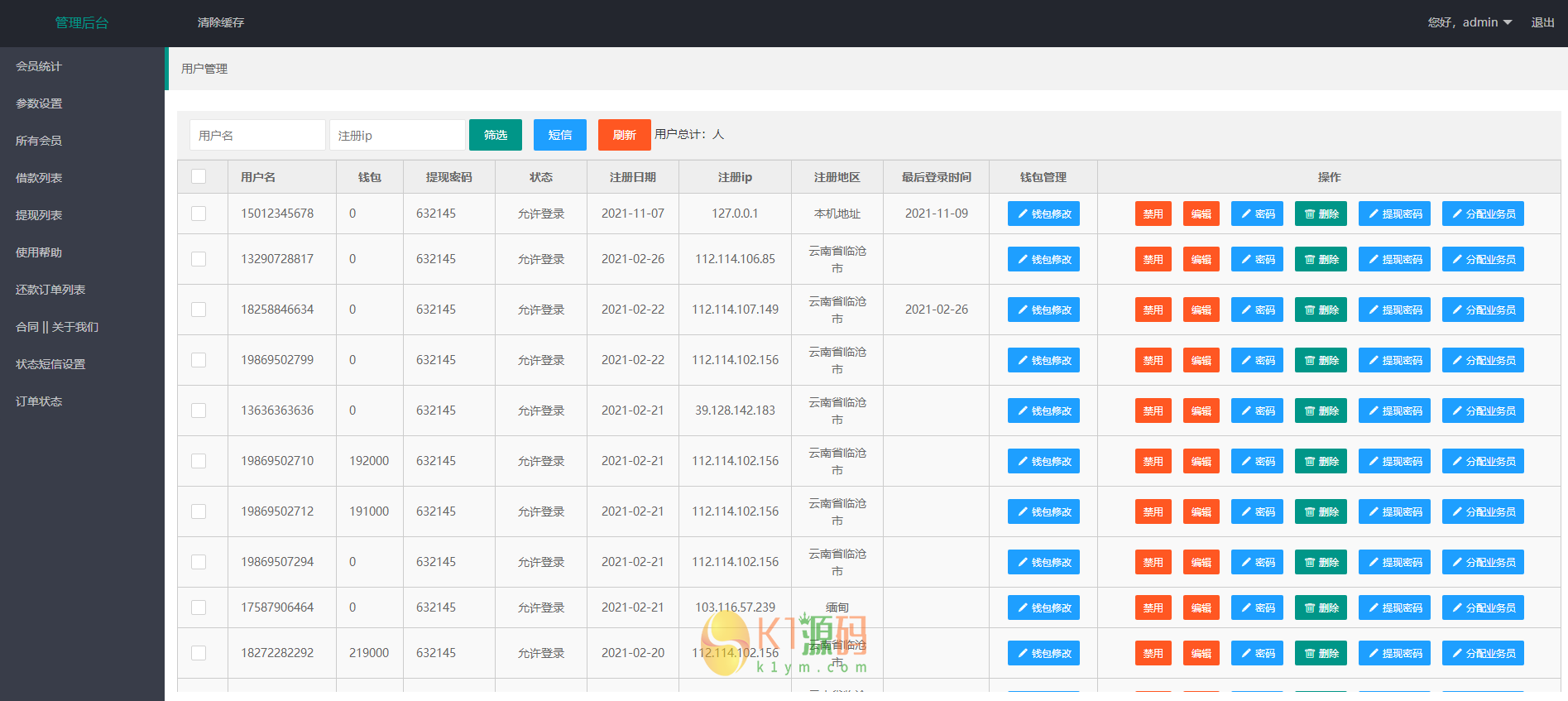 公司用贷款源码/电子合同/一键汇款 金融理财小额贷源码「理财源码」插图8