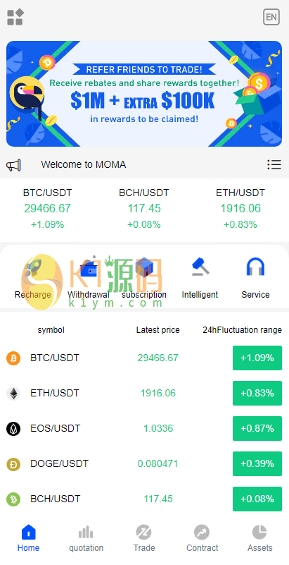 全开源代码白色UI界面虚拟币交易所源码,USDT/BTC加密货币交易所平台,虚拟币微交易币币合约交易插图1