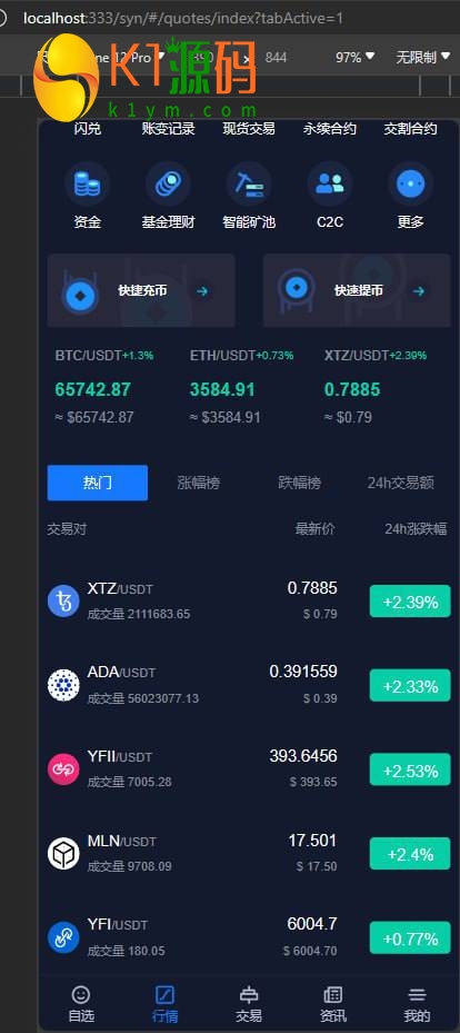 Stock综合交易所 带vue源码插图3