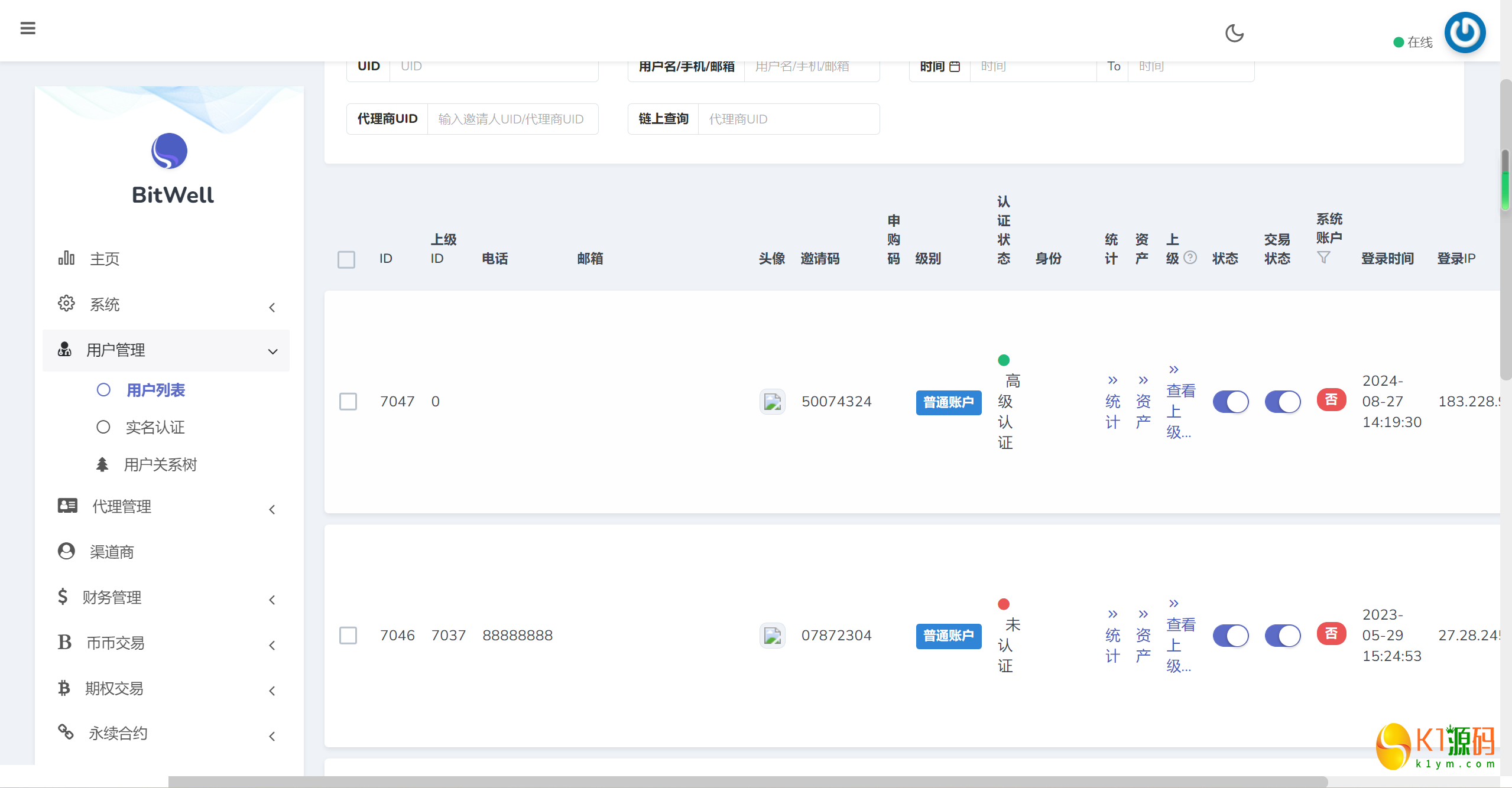 开源BitWell多语言交易所源码/OTC买卖/永续合约/期权交易/币币交易/秒合约交易/申购/代理渠道商/前端uniapp+后端php插图3